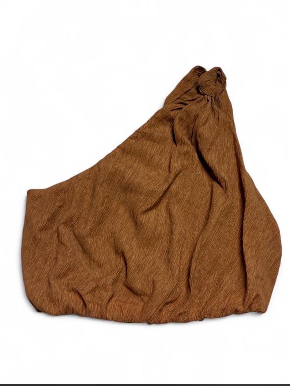 ABERCROMBIE & FITCH- brown one shoulder crop top- Size:S.